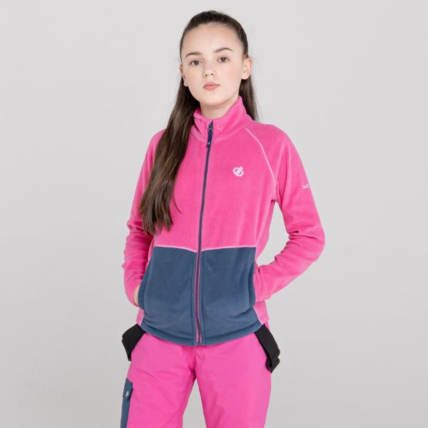 Kinder Fleece Sweatshirt Dare2b WITTY pink / dunkelblau