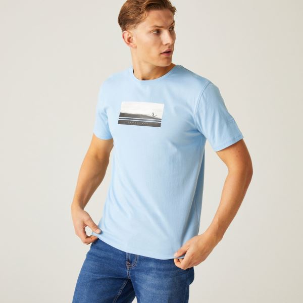 Herren-T-Shirt Regatta CLINE VIII hellblau