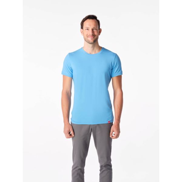 Herren T-Shirt CityZen slim fit mit Elasthan hellblau