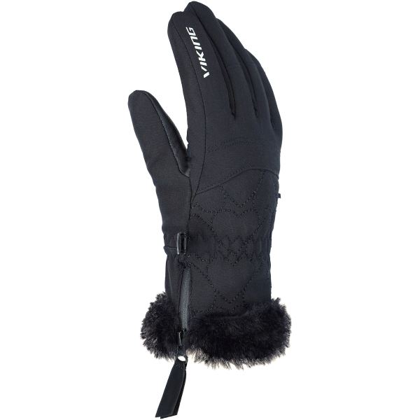 Kinderskihandschuhe Viking Meris schwarz