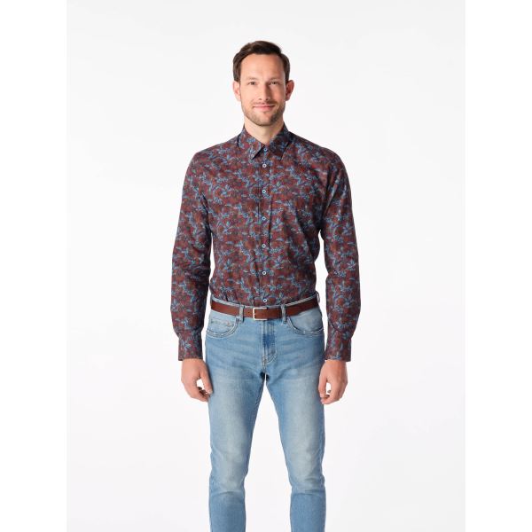 Elegantes Slim-Fit-Hemd für Herren CityZen VIGO braun